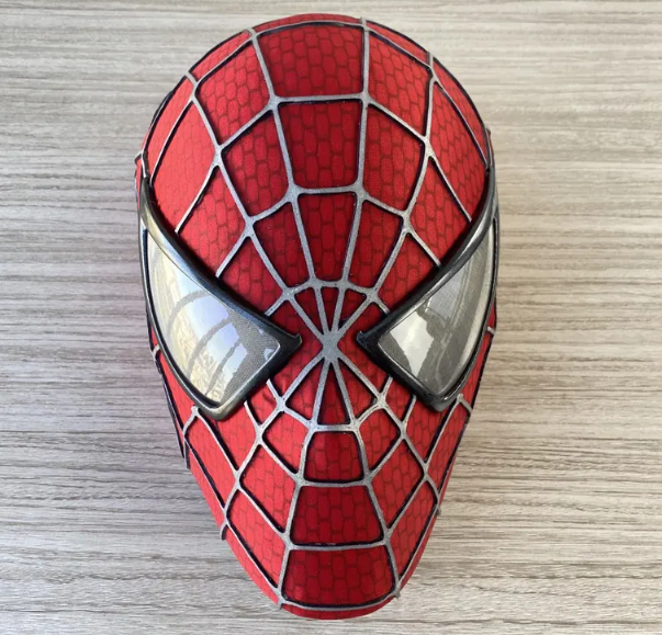 Toby Maguire Spiderman Mask with Face Shell & Magnetic Eyes
