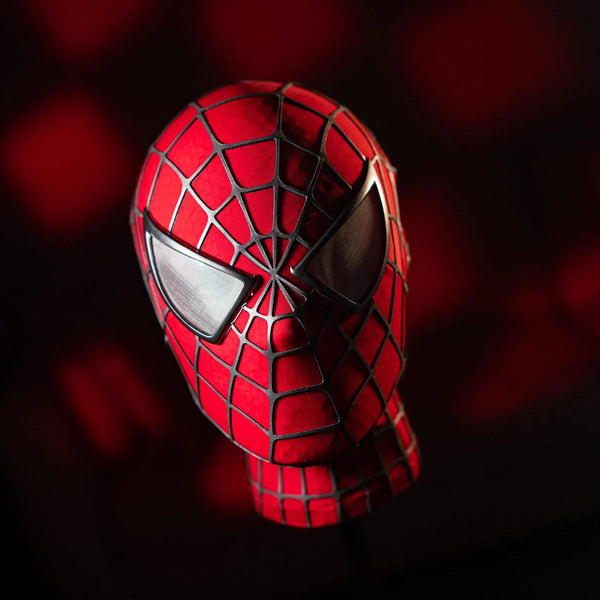 Toby Maguire Spiderman Mask with Face Shell & Magnetic Eyes