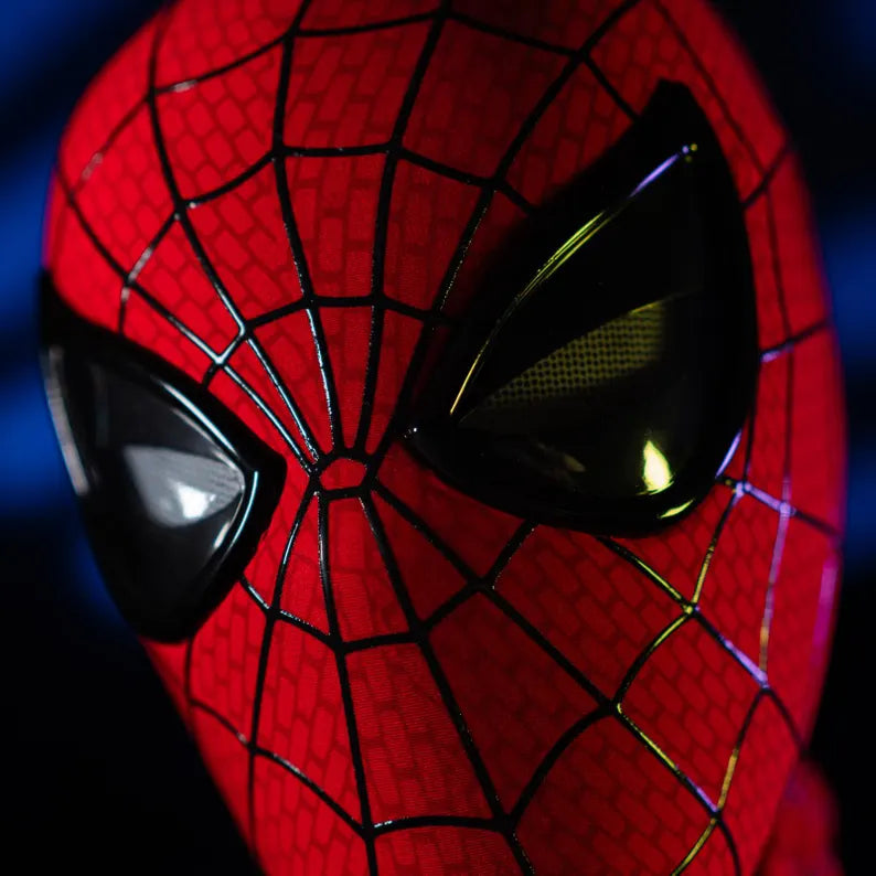 Spider-Man Moving LED Lens Mask: Movie Design Cosplay Costume