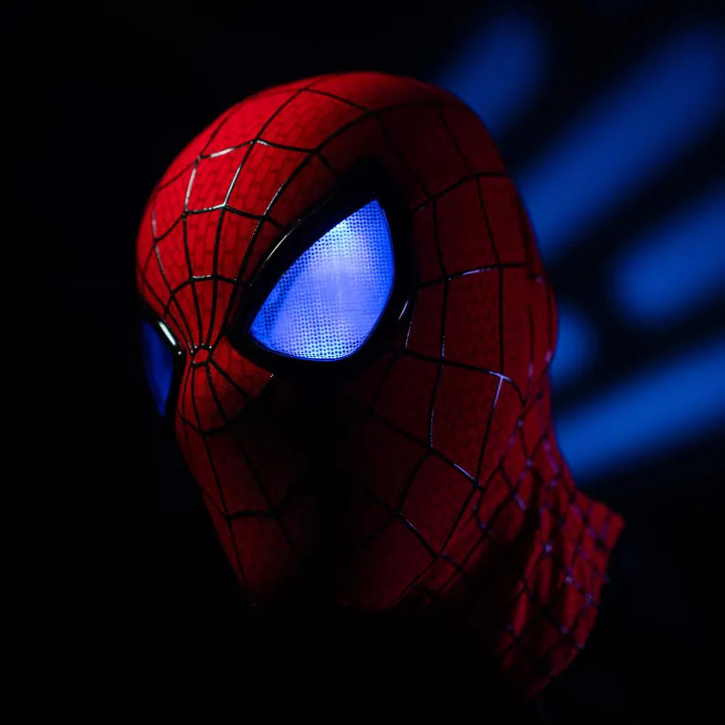 Spider-Man Moving LED Lens Mask: Movie Design Cosplay Costume